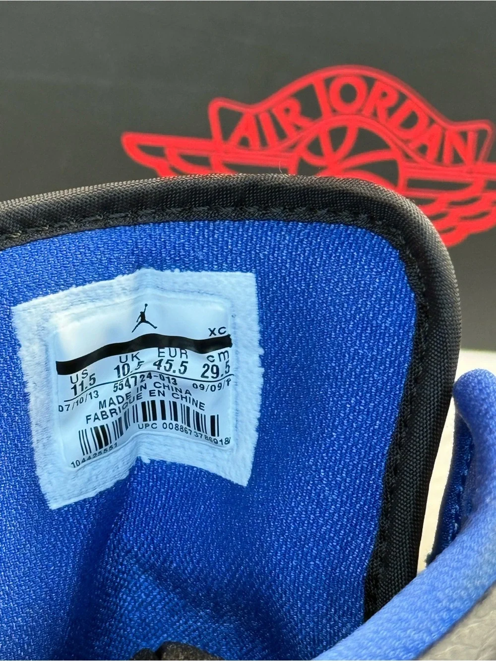 Jordan Low-Top Sneakers Black Blue